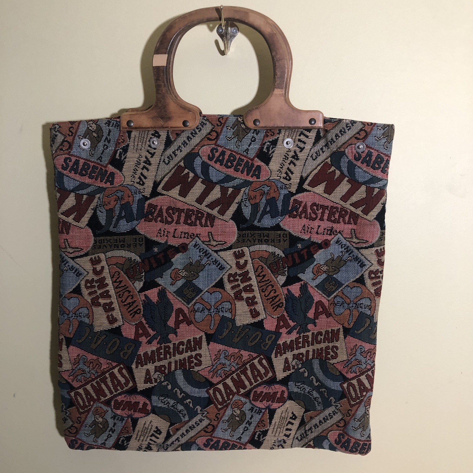 VTG Travel Tapestry Airlines Sewing Bag READ