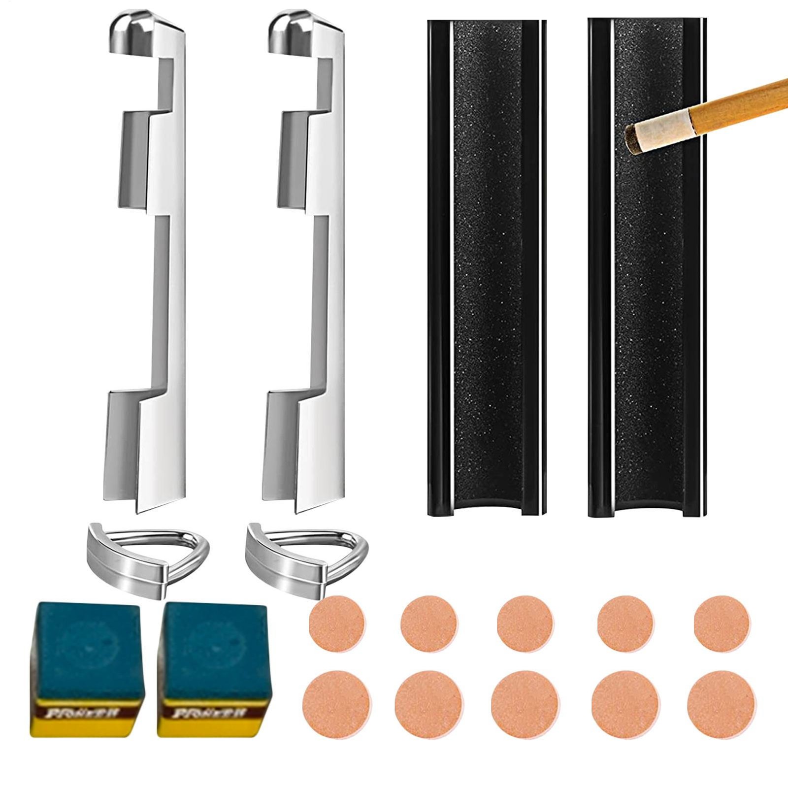  Deluxe Table Cue Repair Kit Billiards Pool Stick Tip Chalk Repair Kit Accessori