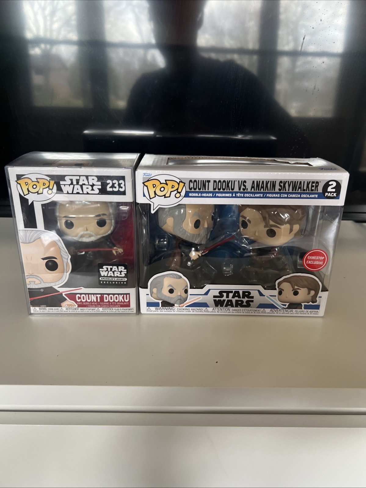 Funko Pop! Vinyl Count Dooku #233 & Count Dooku Vs Anakin Skywalker 2 Pack Lot