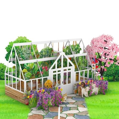 - Mothers Day Card, Greenhouse Pop Up Mothers Day Card For Mom, GreenHouse