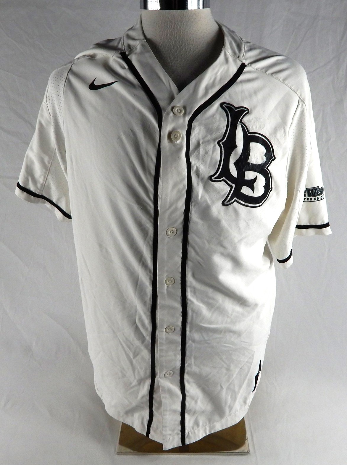2019 Long Beach State Dirtbags #4 Game Used White Jersey Baseball XL 609
