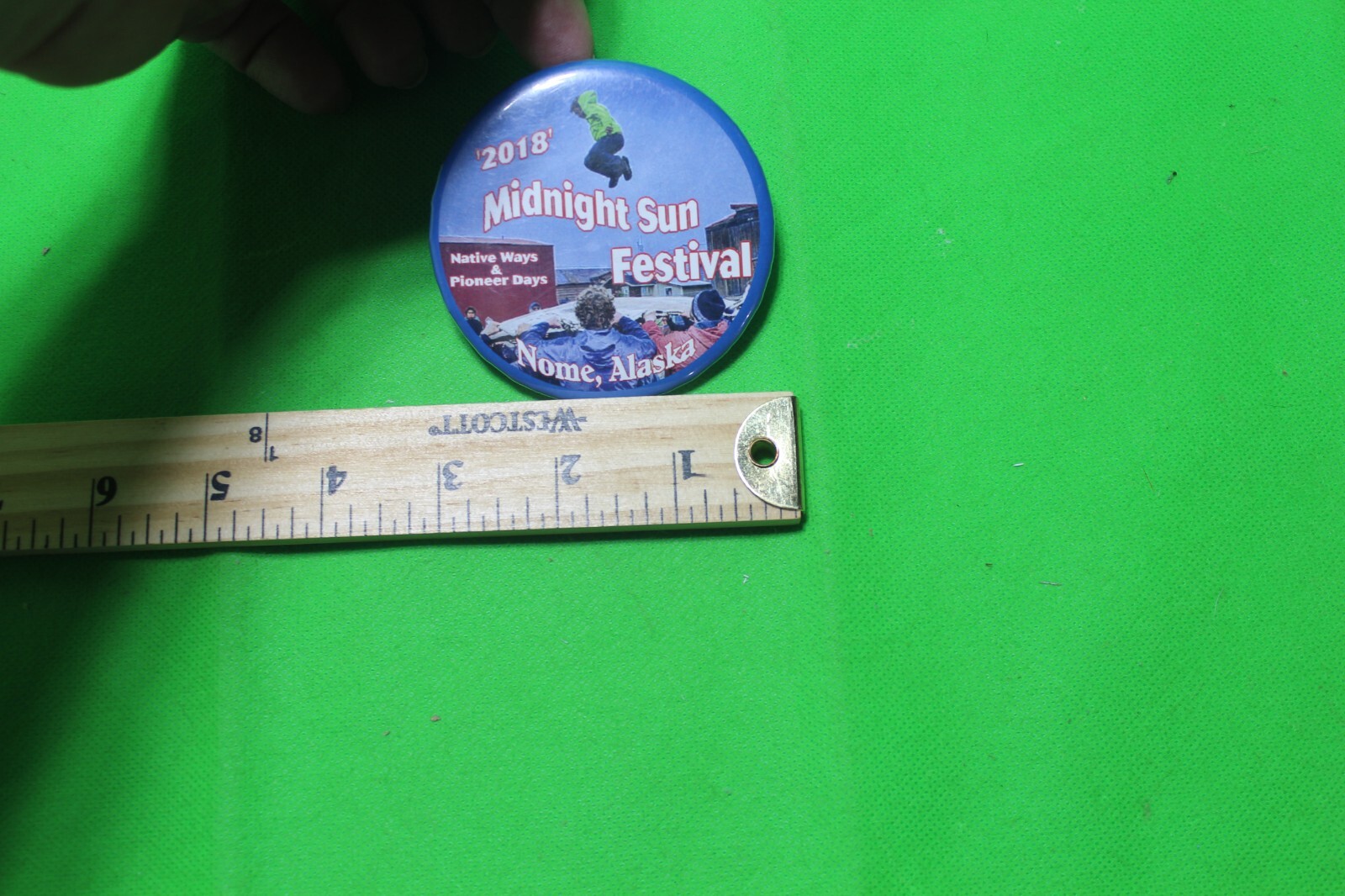Midnight Sun Festival Nome, Alaska Large pinback button