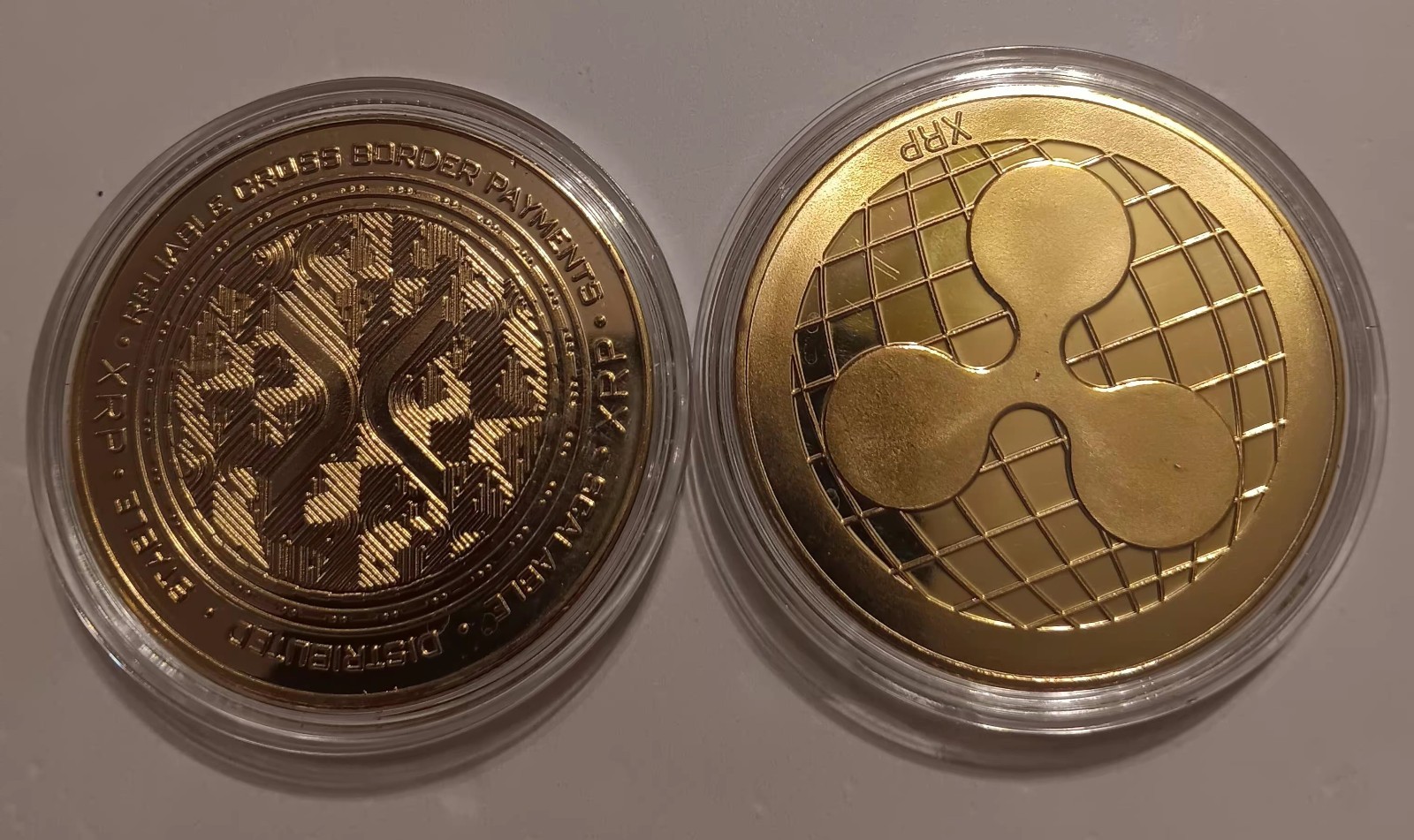 Ripple XRP Collectible Gold Plated Commemorative Coin Set (2 Pieces)