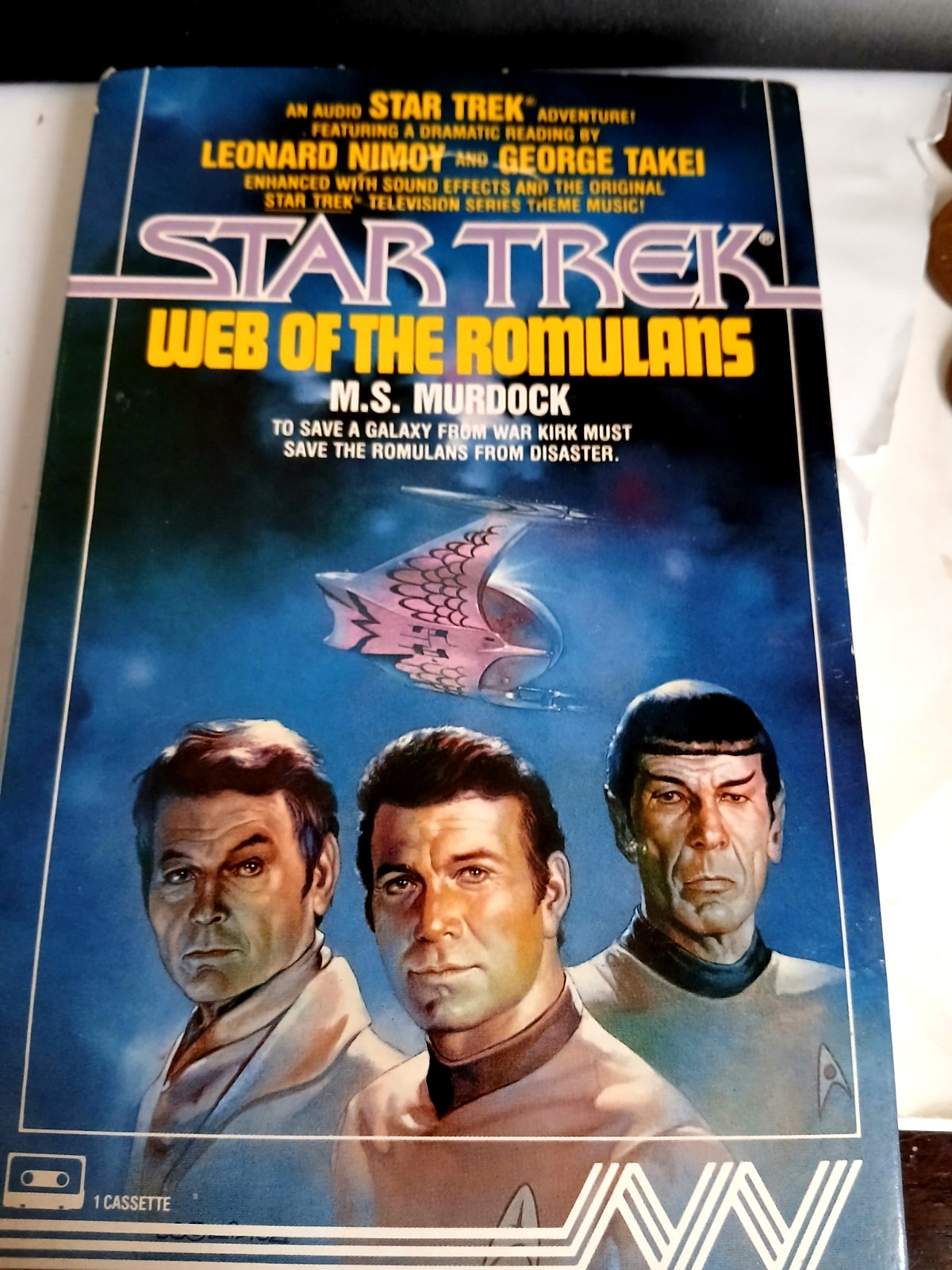 Star Trek WEeb of the romulans Cassette Audio Book 1999 Edition Leonard Nimoy