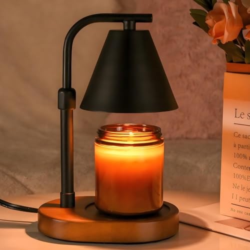  Candle Warmer Lamp Timer Height Adjustable, Birthday Gifts for Women G-Black