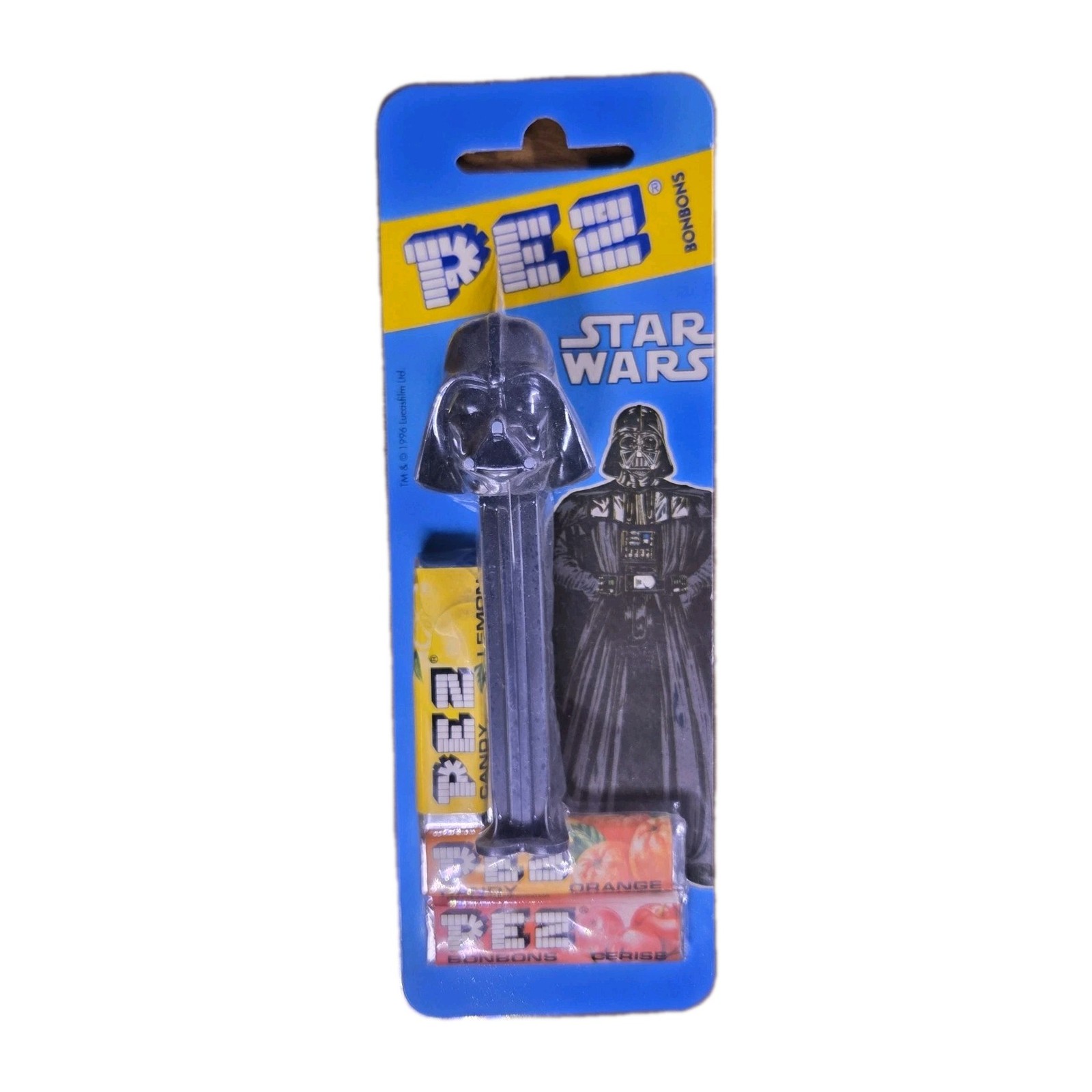 Vintage 1980s Star Wars Darth Vader PEZ Dispenser European Card New On Board 