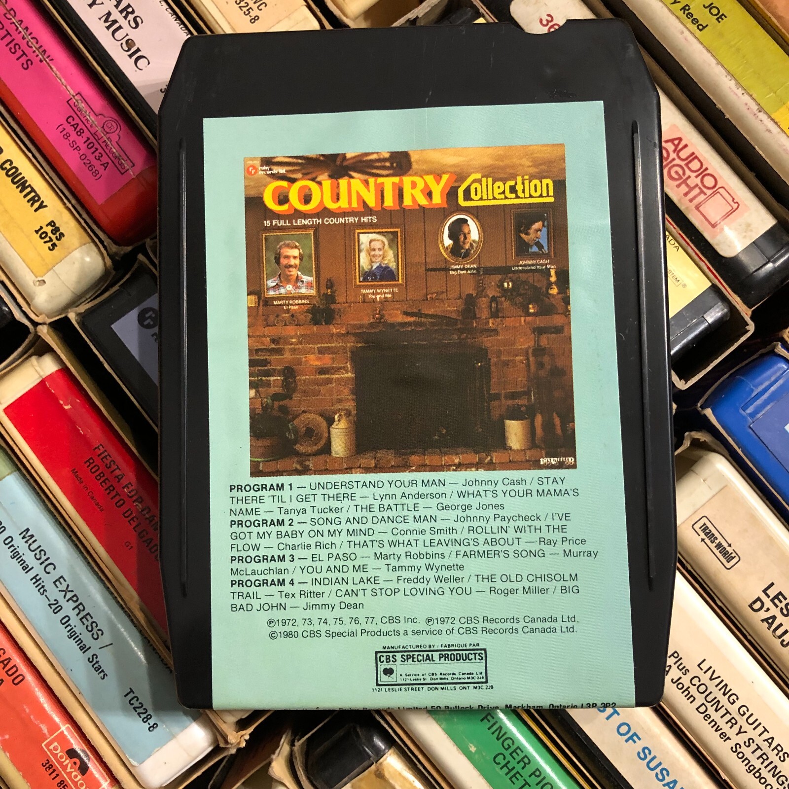 (K-Tel) Country Hits : 15 Full Length Country hits 1980, 8 Track Tape CANADA