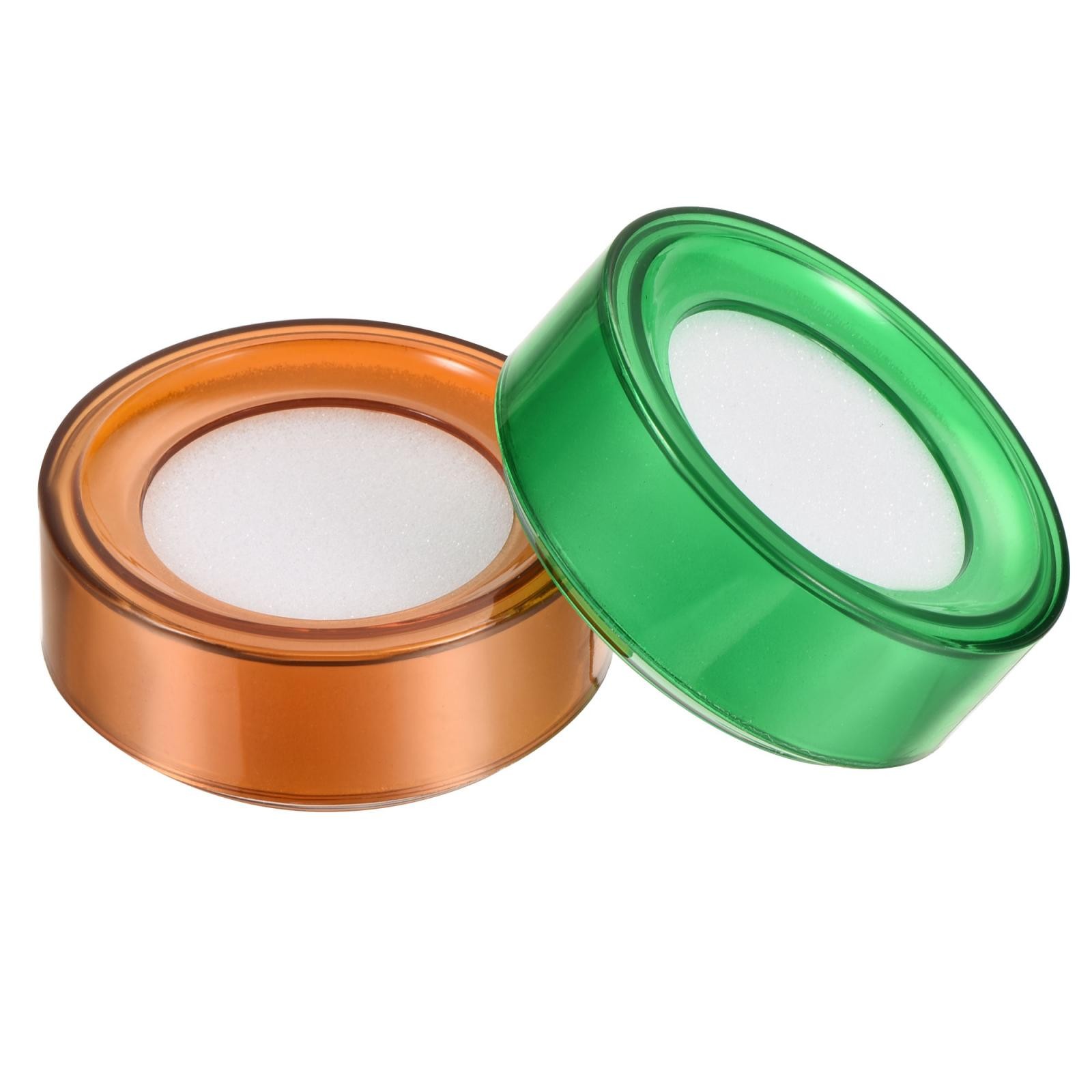 Wet Sponge 2.7" Dia for Bank Counting Green Brown 2in1 Set