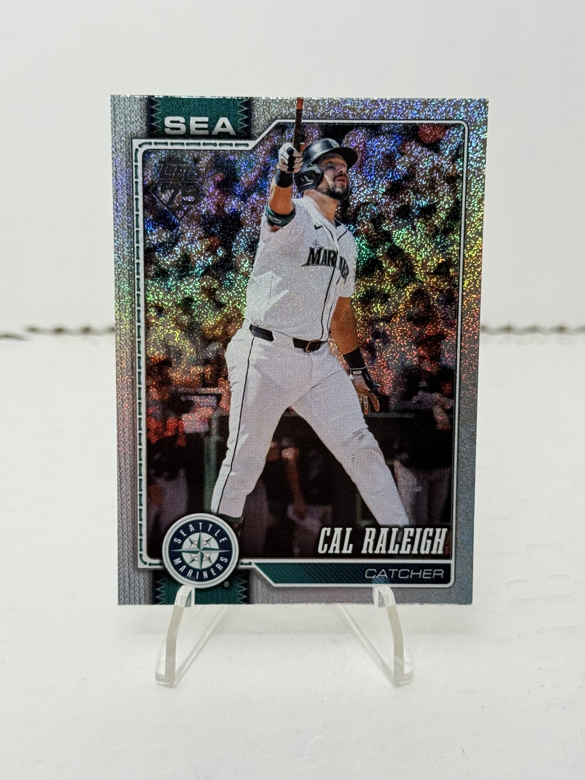 2026 Topps Series 1 Cal Raleigh #140 Sandglitter Parallel Seattle Mariners