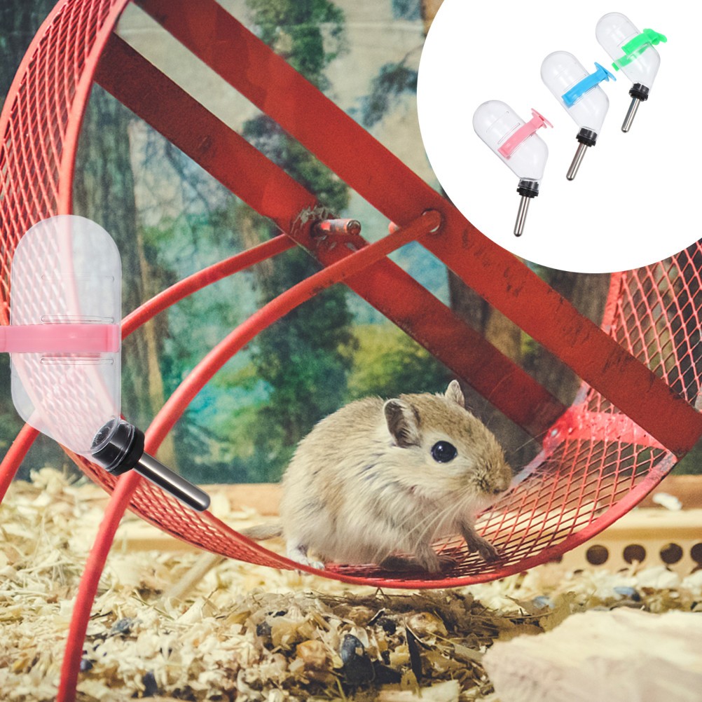  3 Pcs Small Animal Feeders Hamster Drinking Bottle Water Drinker Feeding Supply