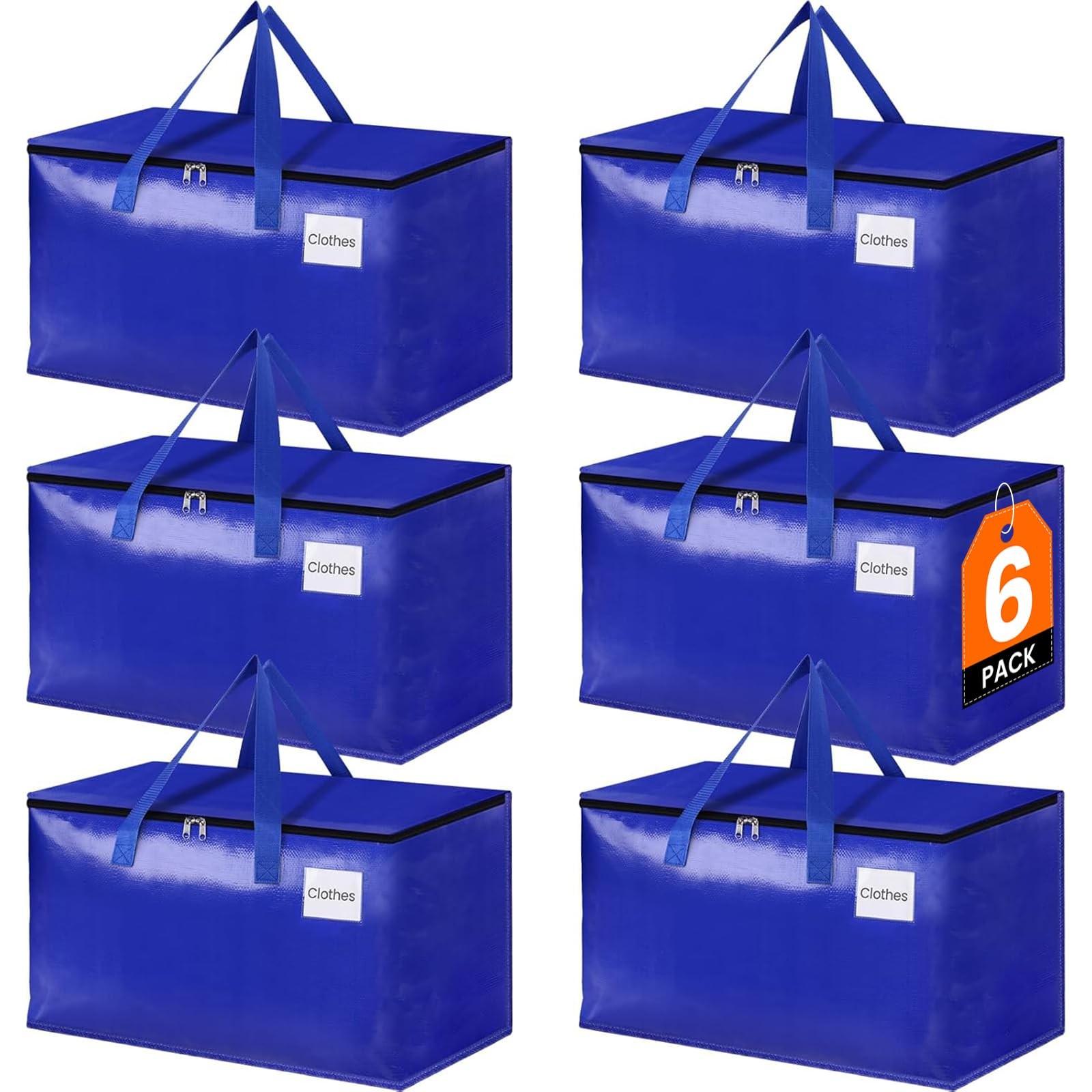 Moving Bags-Heavy Duty Moving Boxes, Storage Totes with Zipper, Reinforced Ha...