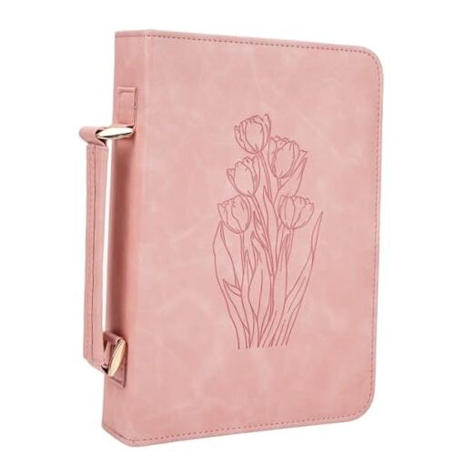 Bible Cover Case for Women, Fit 9.45x6.3x1.7 Inch Bible, Large PU Leather 