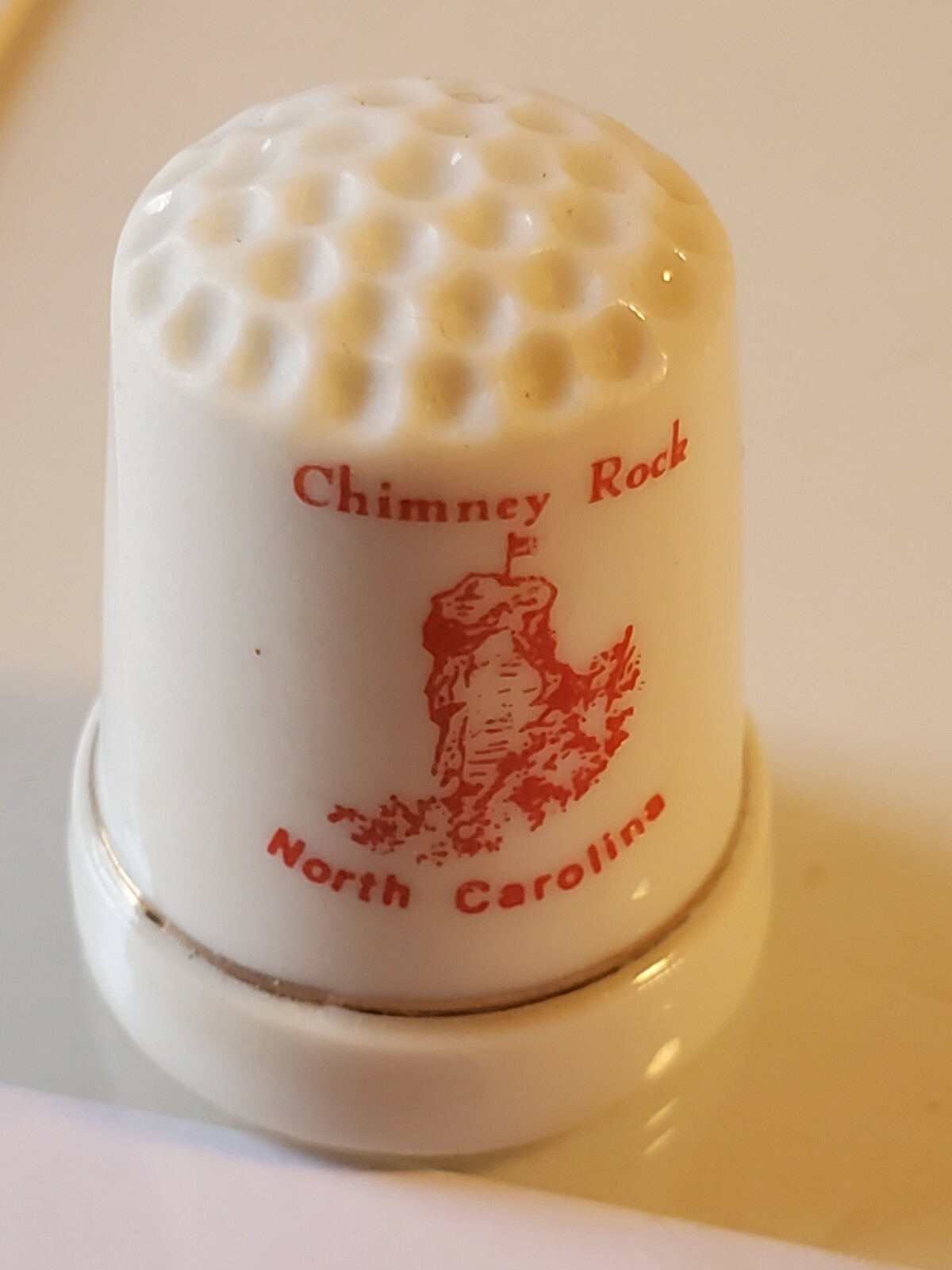 Vintage Chimney Rock Thimble Porcelain 