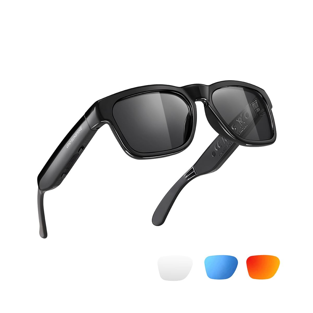 OhO Smart Glasses,Polarized Sunglasses with Bluetooth Speaker,Athletic/Outdoo...