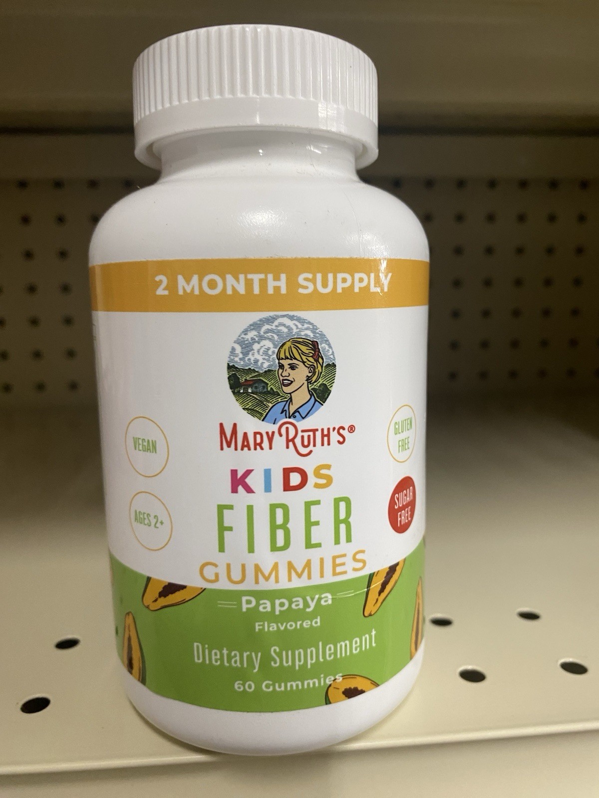 MaryRuth Organics Fiber Gummies for Kids 2 Month Supply Sugar Free 08/2027