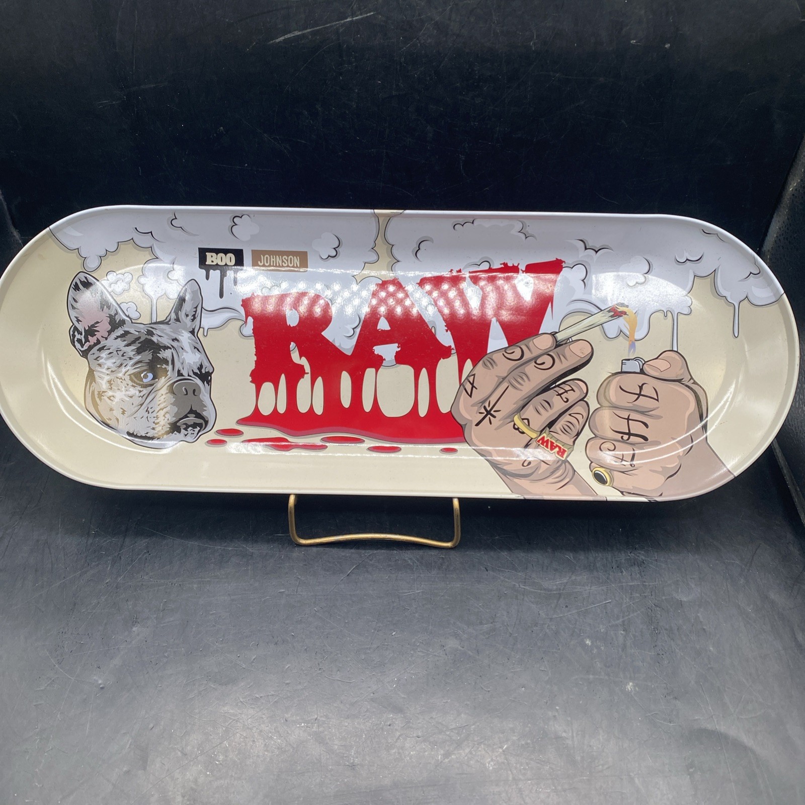 RAW x Boo Johnson Skate Deck Rolling Tray Collectible Limited Edition 16.75"x6"