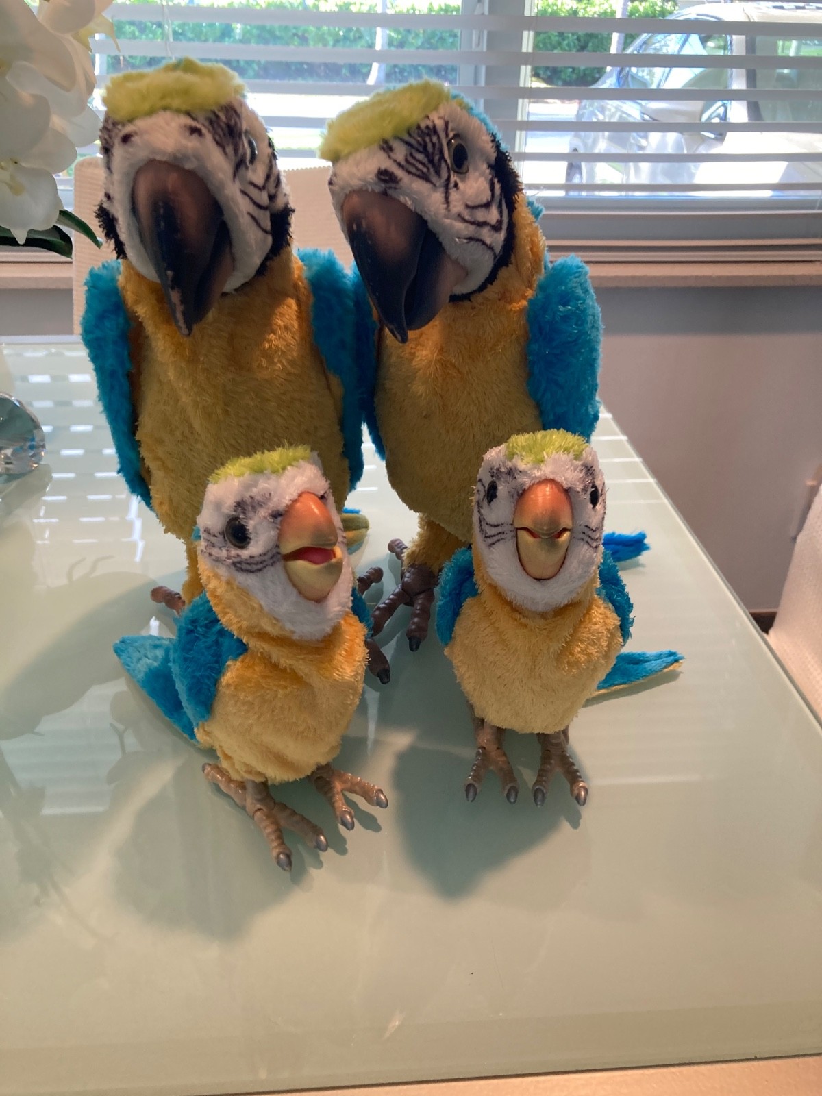 Four Vintage Hasbro FurReal Squawker McCaws No Remote