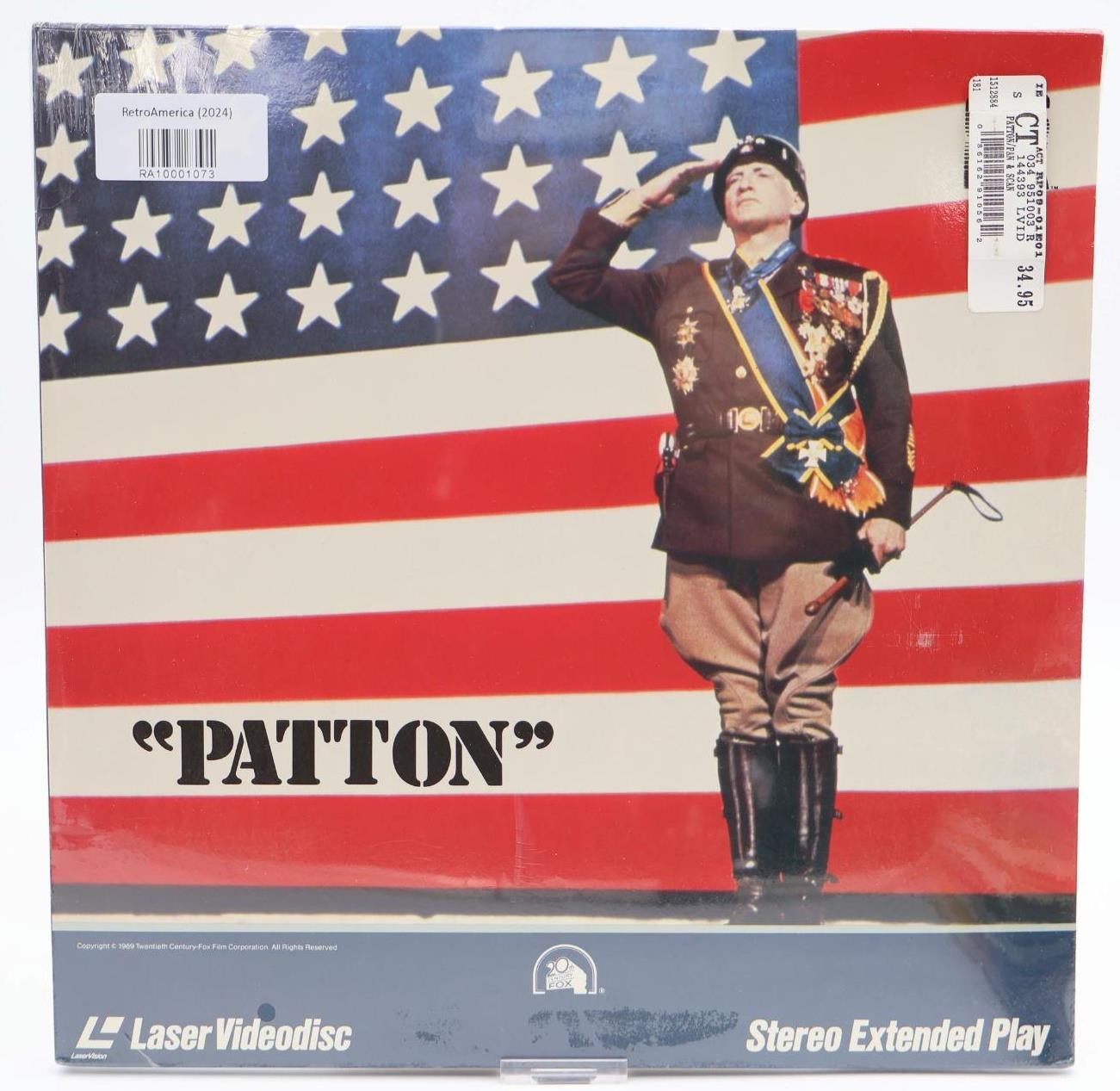 Patton Laserdisc George C. Scott, Karl Malden NEW SEALED