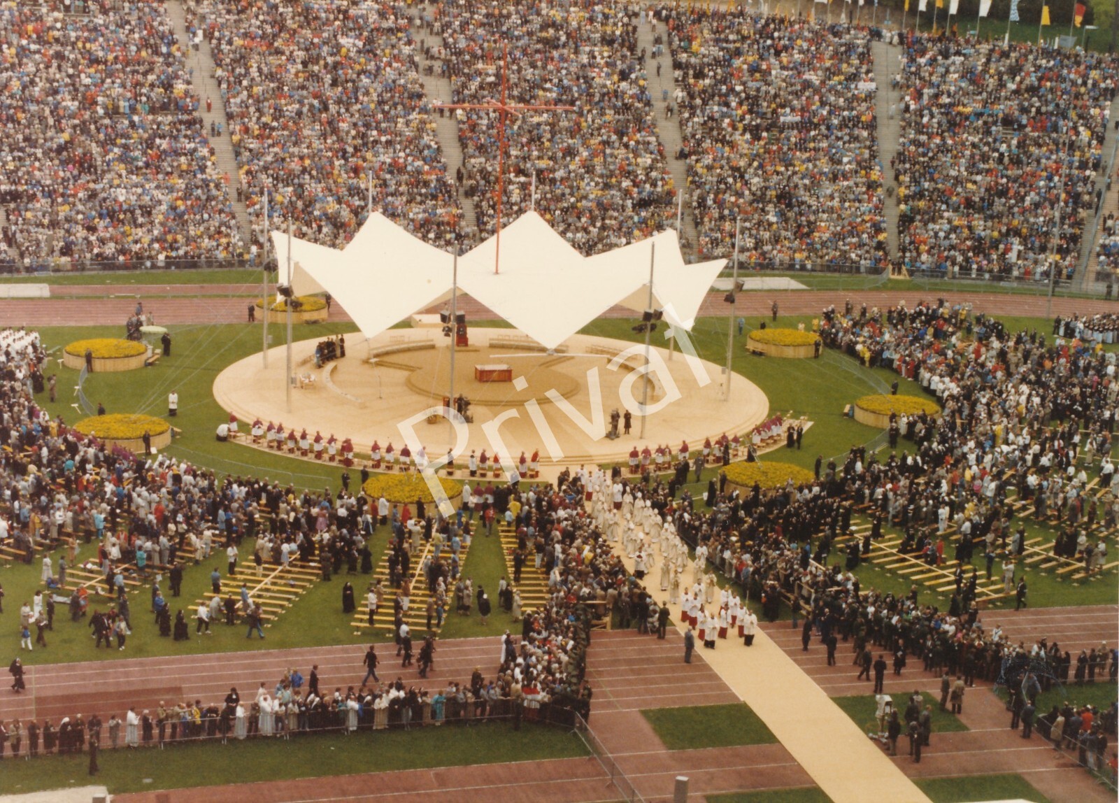 Photo John Paul II Karol Wojtyła May 1987 Munich Olympic Stadium K1.87