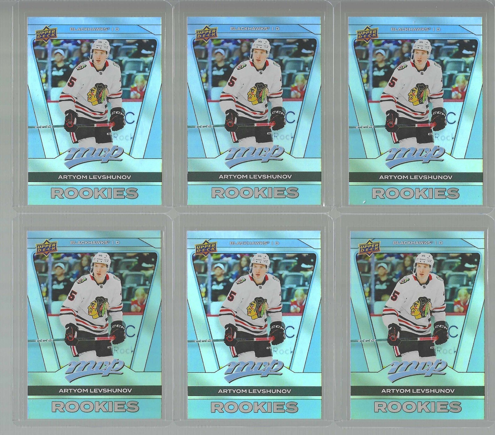 2025-26 UD MVP SILVER COLLECTION #243 ARTYOM LEVSHUNOV RC SPS x6 BLACKHAWKS