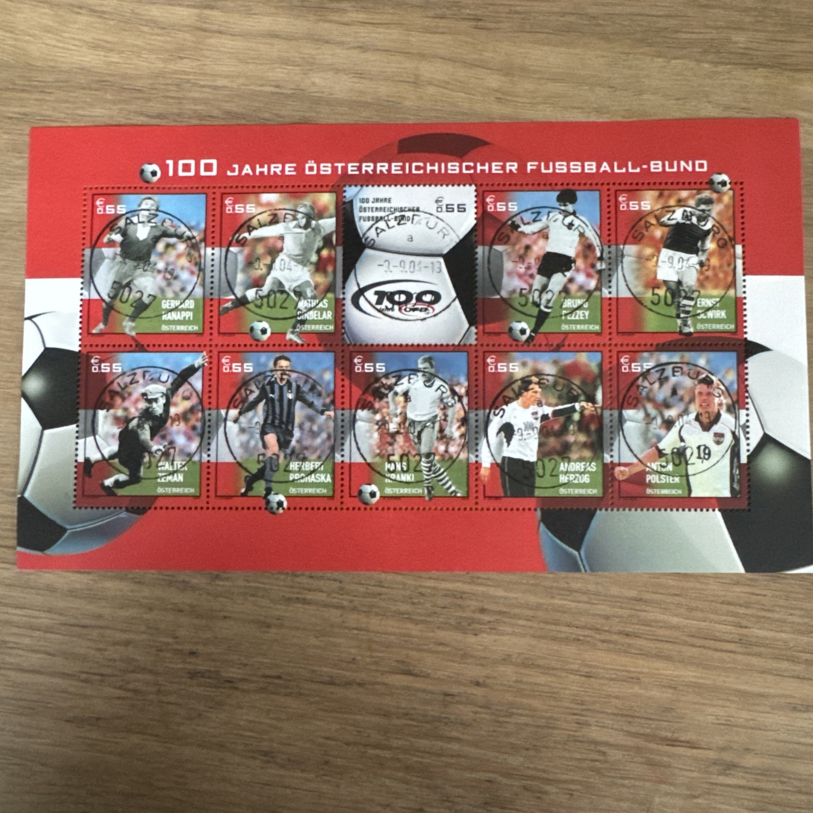 Austria 2004 Mi 2460/9 block of 10 mini sheet  used 