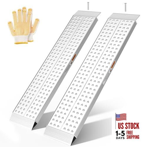 Aluminum Shed Ramp 55" L x 11" W Loading Ramps 3000 Lbs 55"L x 11"W 2PCS