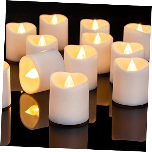  24Pack Flameless LED Votive Candles, 200+Hour Lasting White Base (24Pack)
