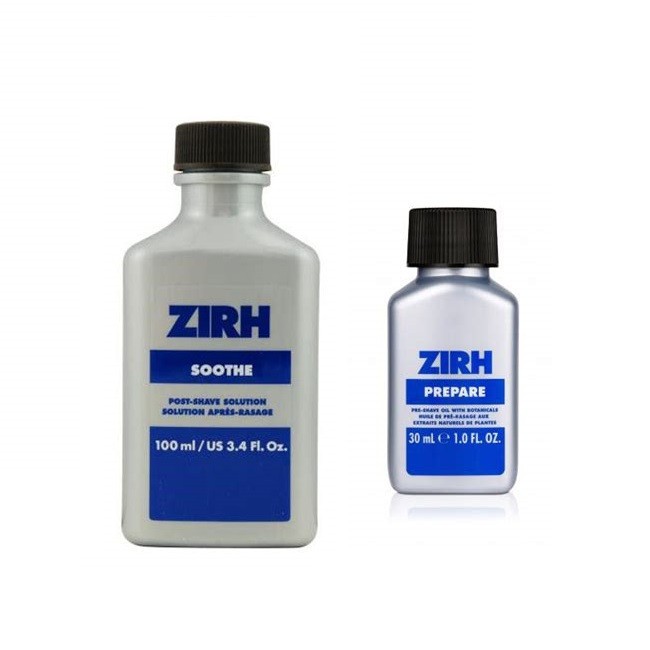 NEW Zirh PREPARE Men's Pre Shave Oil and Zirh SOOTHE Post-Shave Solution