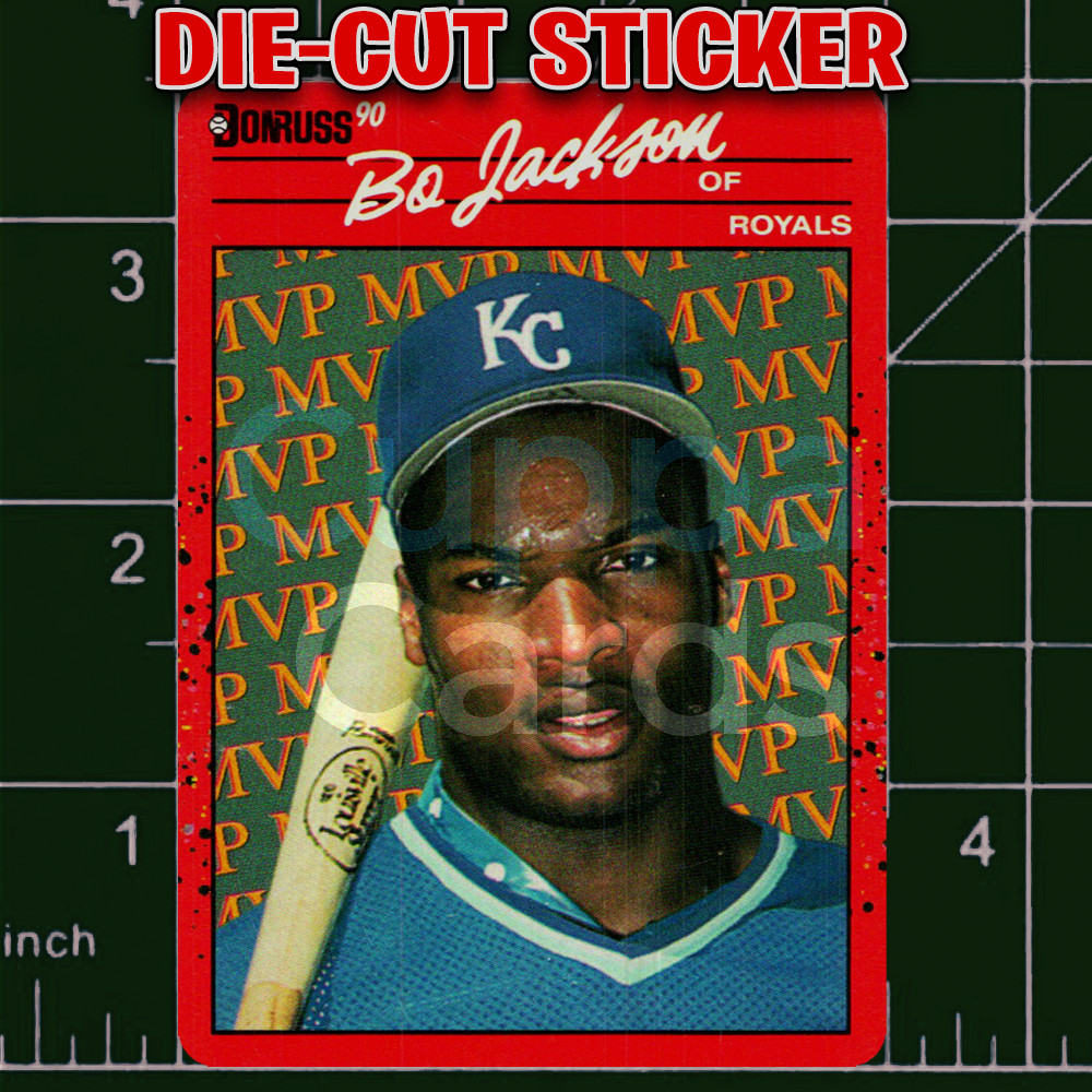 Bo Jackson, 1990 Donruss Baseball MVP #BC-1 | Die-Cut Replica Sticker