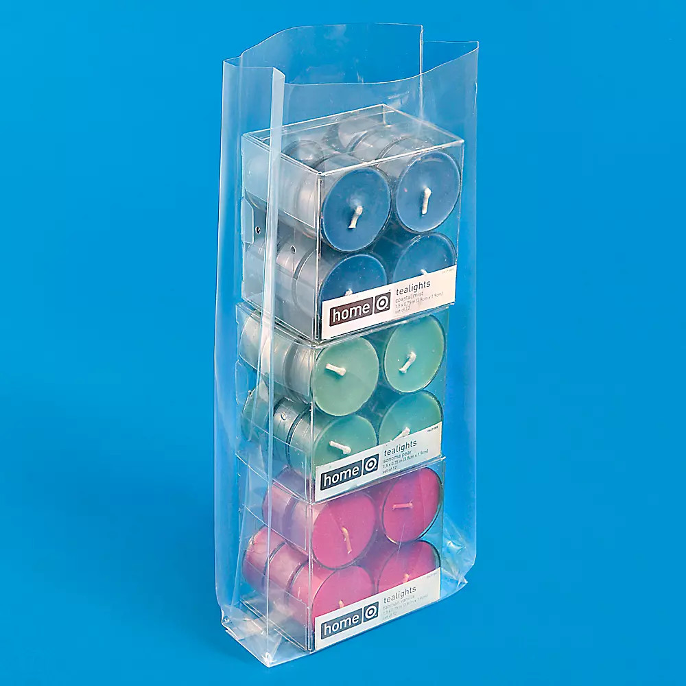 Pack of 1000 5 x 2 x 12" 3 Mil Gusseted Poly Bags