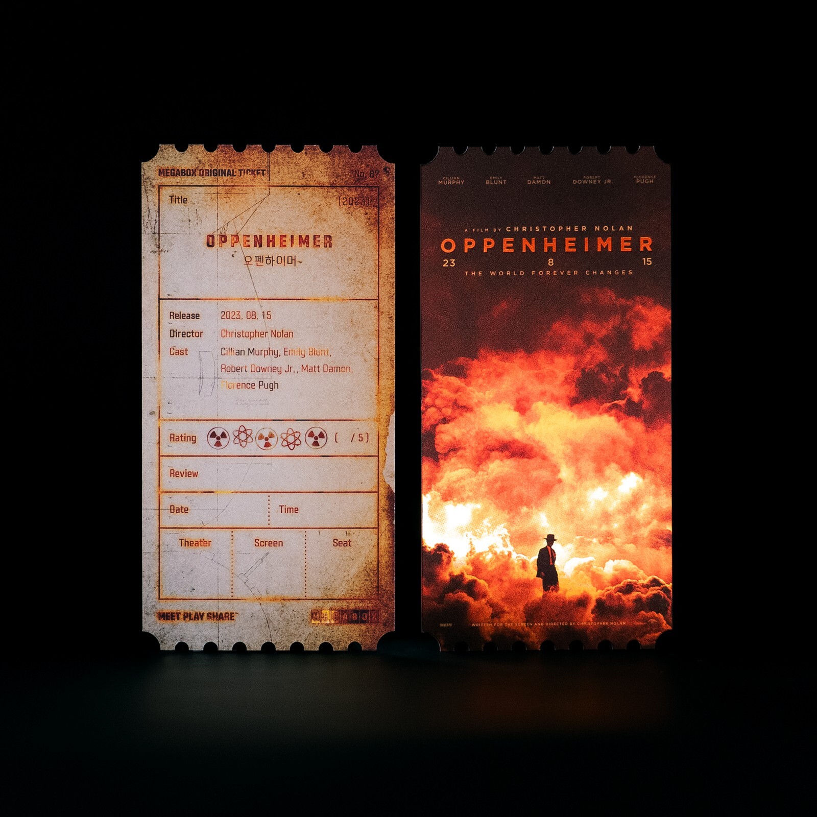 Oppenheimer  Megabox Original Limited movie ticket D/S