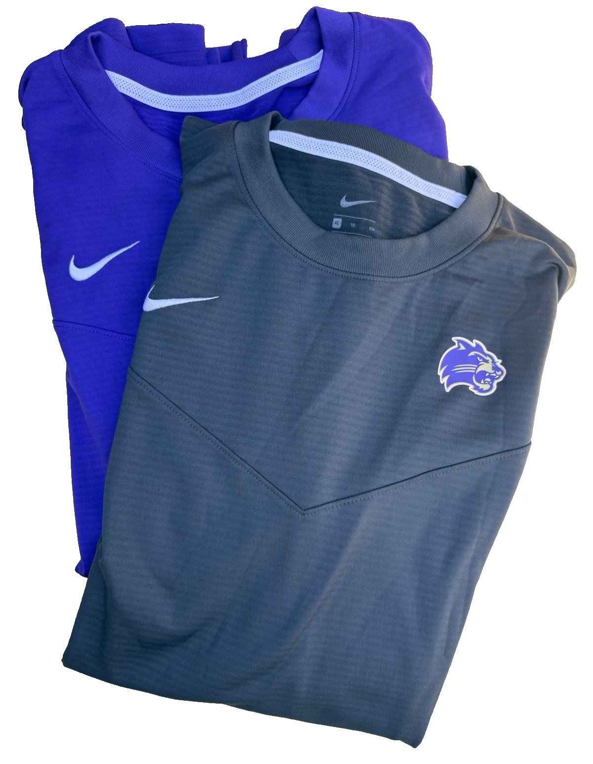 2-WCU Catamounts Football Nike Dri-Fit LS Lined Shirts Men's XL Purple & Black