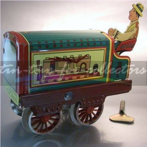 Fine Lithographed Tractor with Spring Mechanism (F)