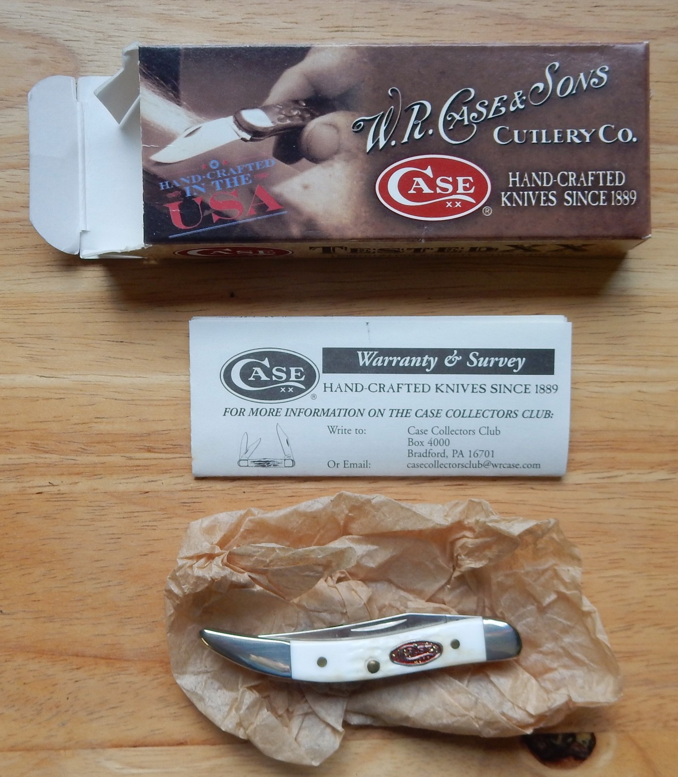 Case XX #60180 Jigged White Delrin Tiny Toothpick Pocket Knife (2011) #2