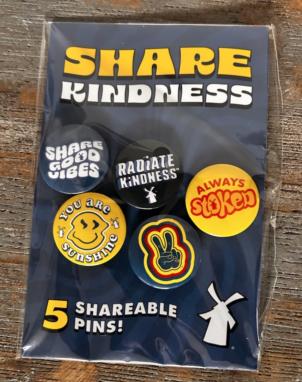 DUTCH BROS SHARE KINDNESS Shareable Pin Pack Of 5 Limited Edition