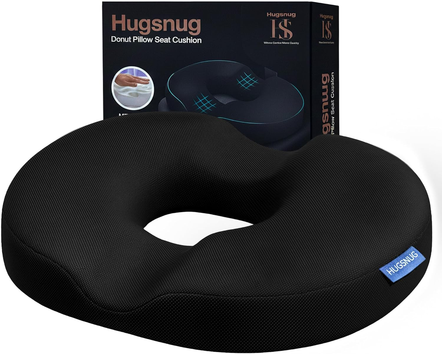 Donut Pillow Seat Cushion with Washable Cover – Tailbone Pain Relief Cushion for