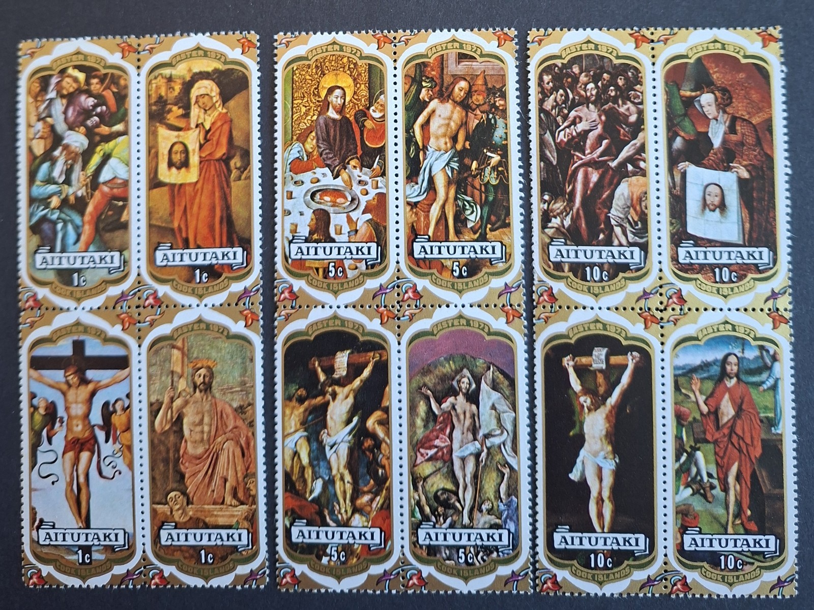 AITUTAKI -1973 -UHM  " PAINTINGS " COMPLETE SET