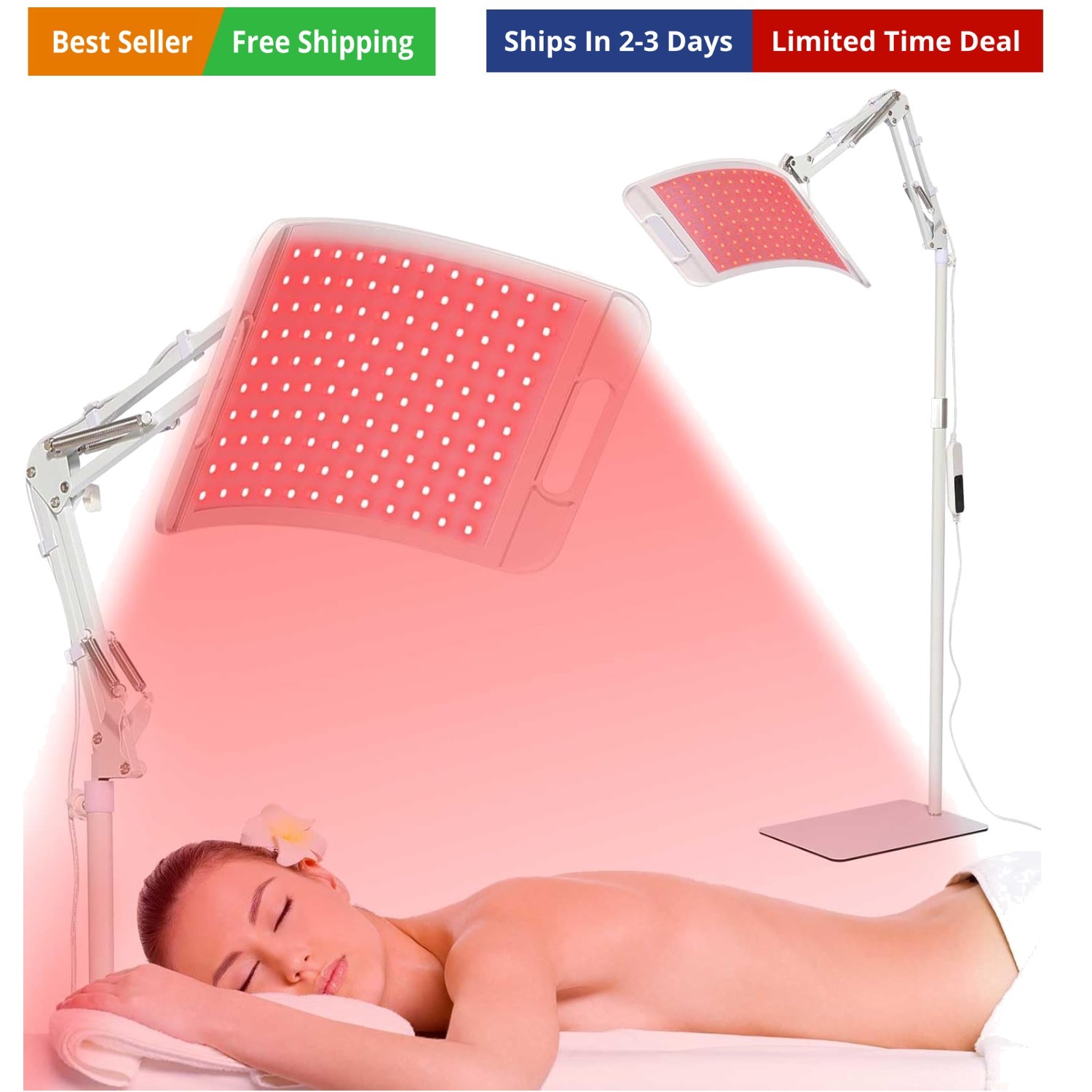 Red Light Therapy for face body-660nm 850nm Infrared light therapy panel with...