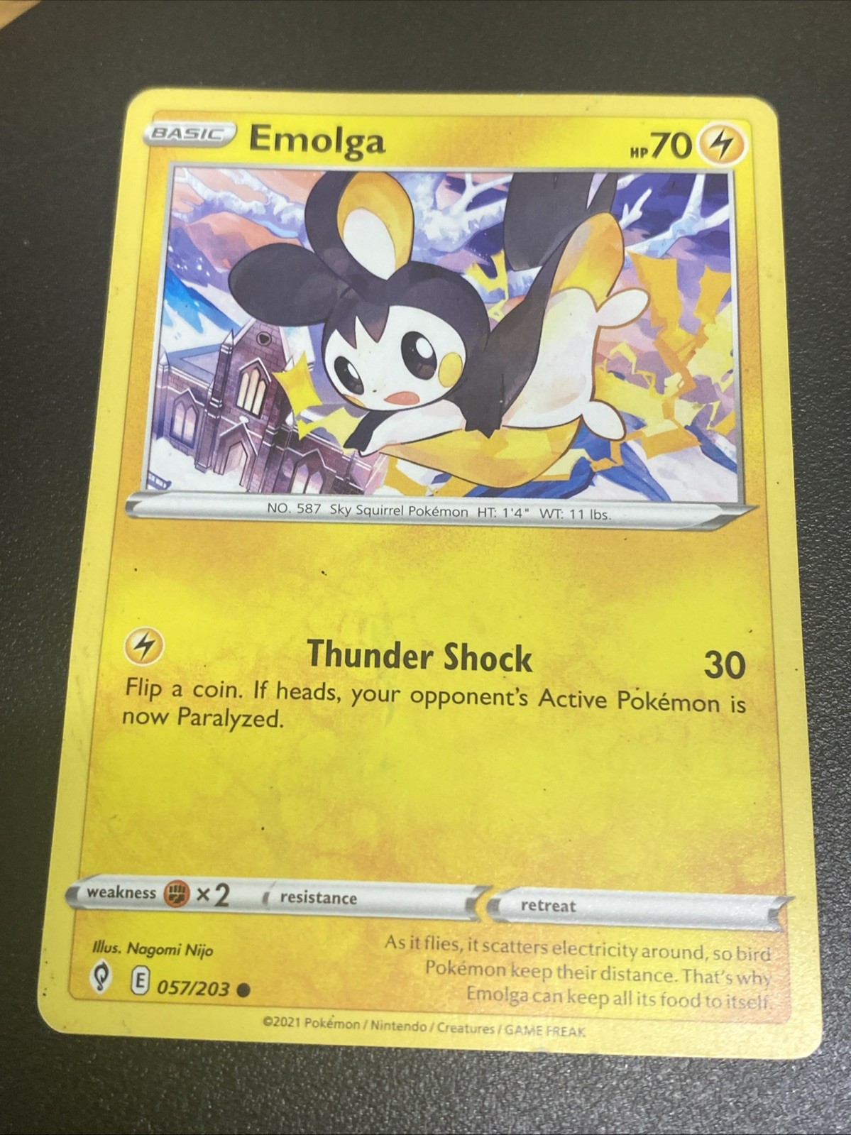 Emolga 057/203 Swsh07: Evolving Skies Regular POKEMON