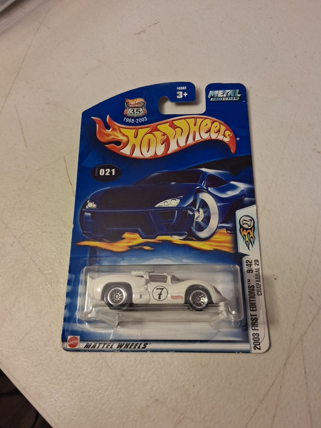 Hot Wheels 2003 First Editions 9/42 Chaparral 2D 2003 #021 White