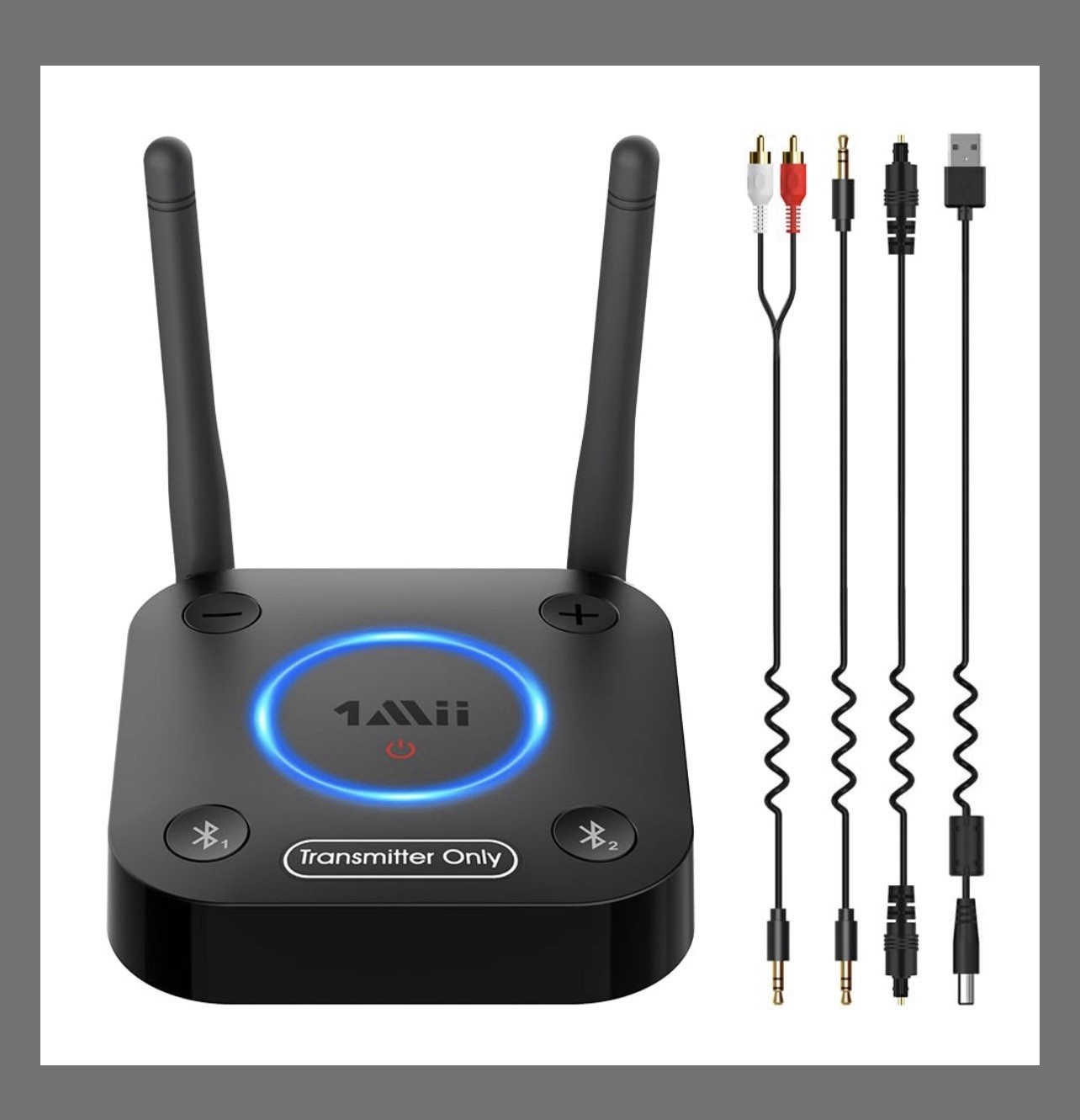1Mii B06TX Bluetooth 5.3 Transmitter for TV to Wireless Headphone/Speaker, Bluet
