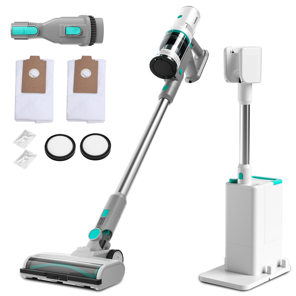 HAUSHOF 250W Cordless Vacuum Cleaner Stick Vacuum for Pet Hardwood Floor Carpets