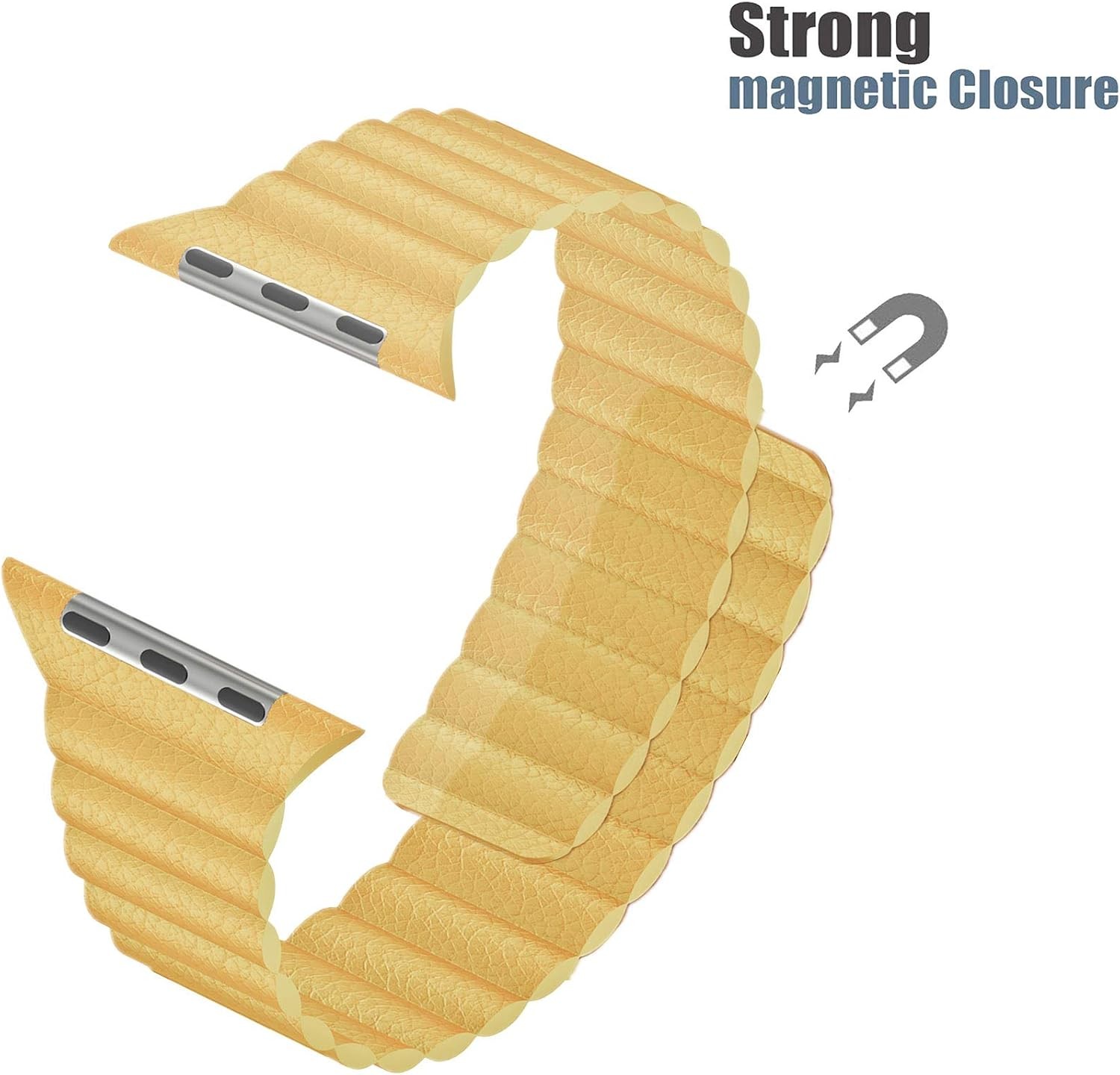 Leather Strap Compatible with Apple Watch Series 8 40mm Magnetic Bracelet