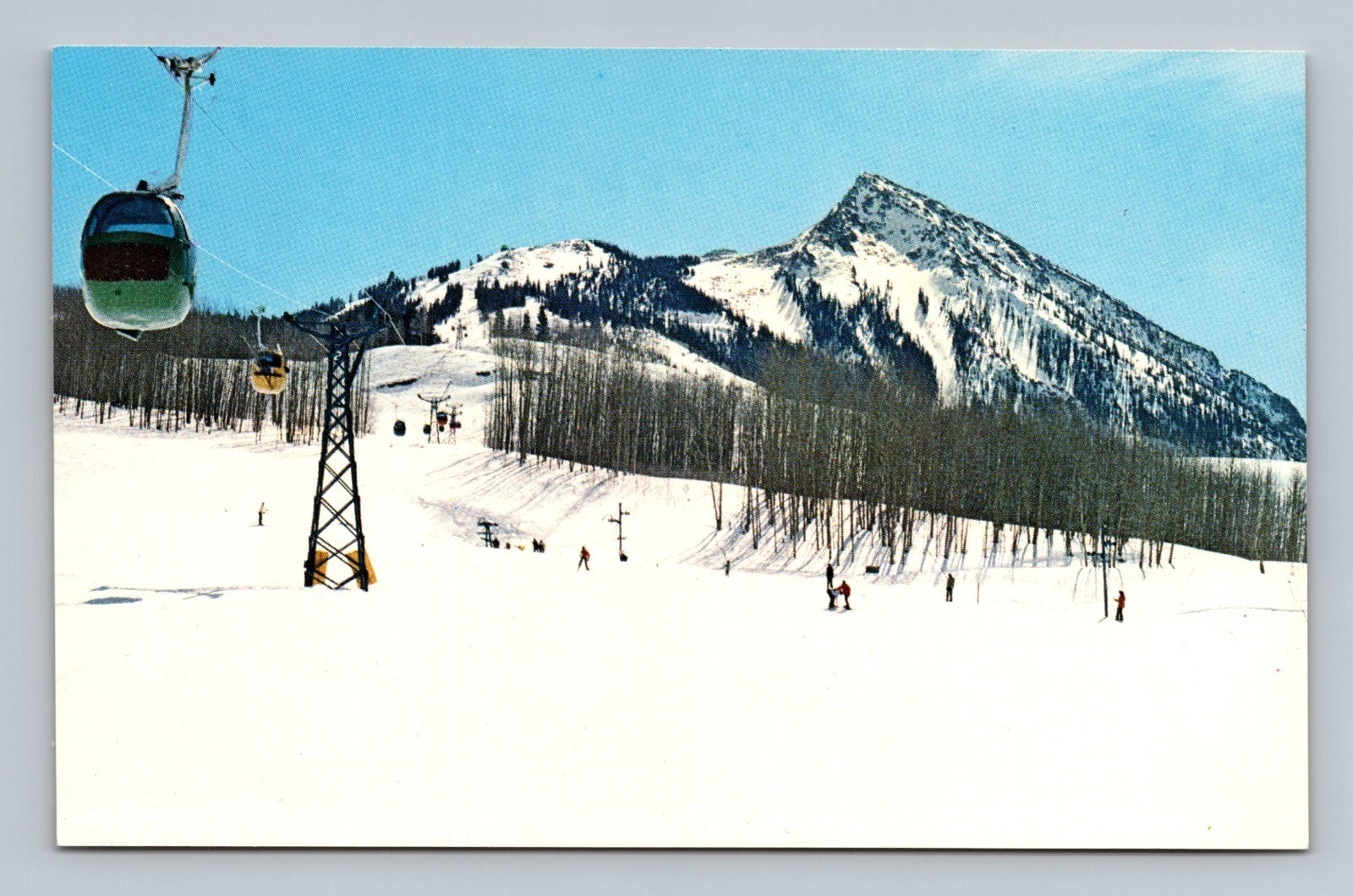 Crested Butte Colorado Ski Area Telecar Gondola Lifts Skiing Mountain View VTG 