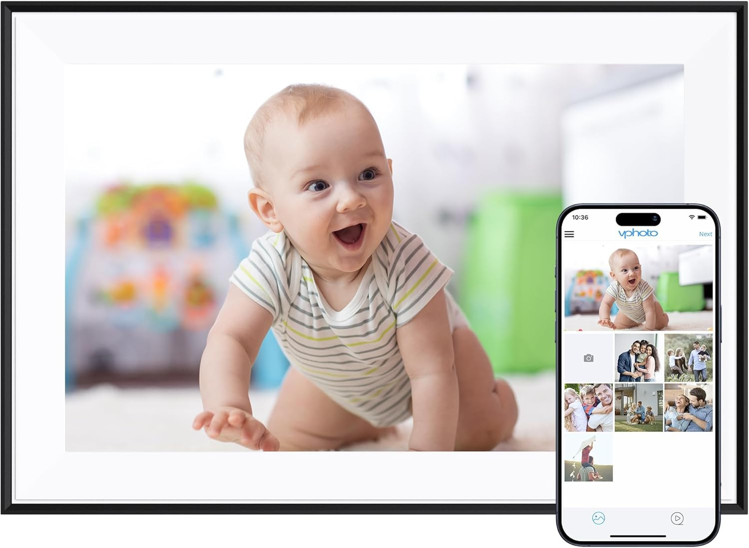 10.1'' WIFI Digital Picture Frame - 1280*800 HD IPS Touch Screen Digital Photo F