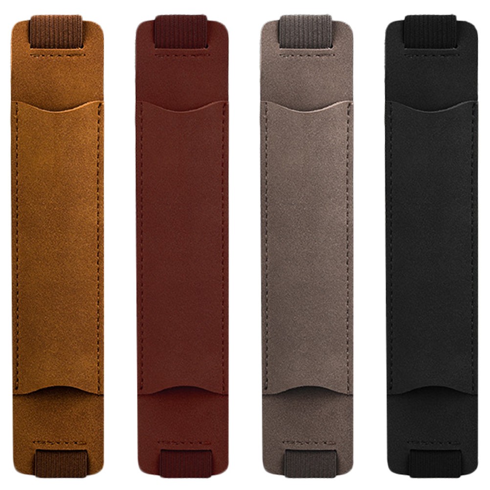 4 Pcs Adjustable Elastic Band Pen Protector Pu Sleeve For Notebook