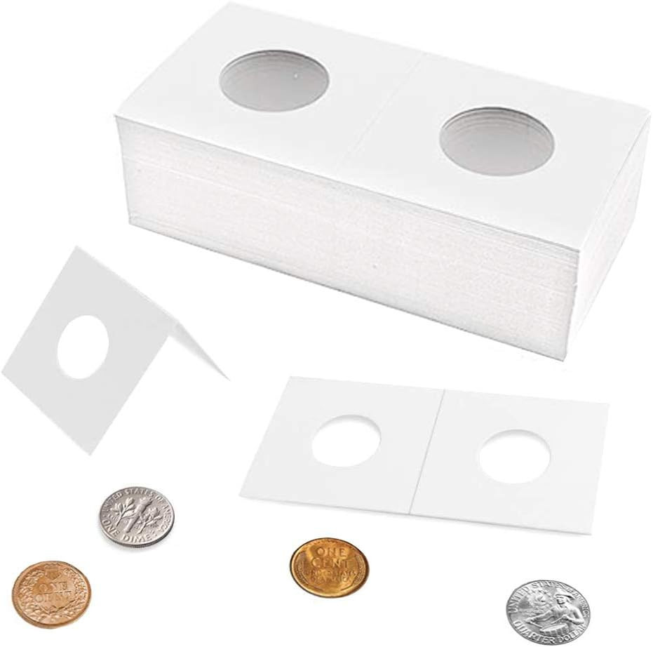 Coin Flips - 50 PCS 17.5Mm/0.7Inch Cardboard Holders for 2X2 Inch Pockets CS0717