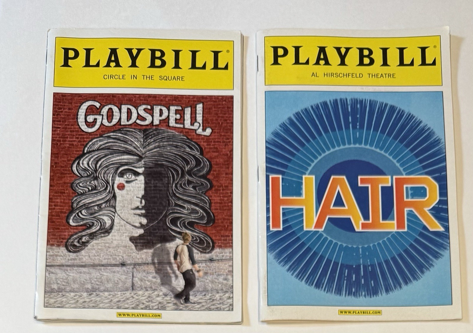 HAIR 2009 & GODSPELL Opening Night Nov. 2011 Broadway Playbills Original Casts