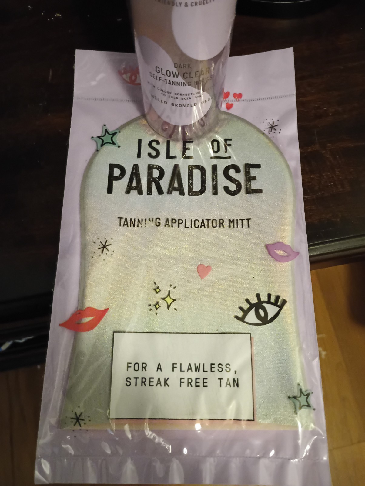 Isle of Paradise Clear Self-Tanning Mousse 200ml Vegan + Applicator Mitt