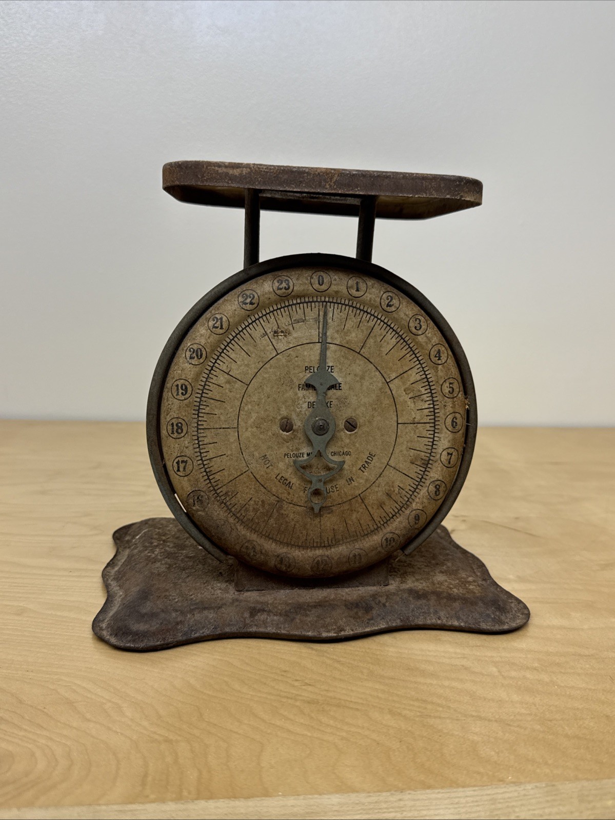 Pelouze Early 1900’s Scale 24 lb Scale Chicago Postal Flag Eagle Antique, Works!